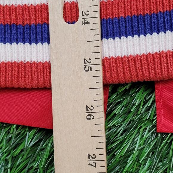 Vintage 80s Hippie MOD Zip Windbreaker Jacket L/XL 23x26 Red - Picture 13 of 13